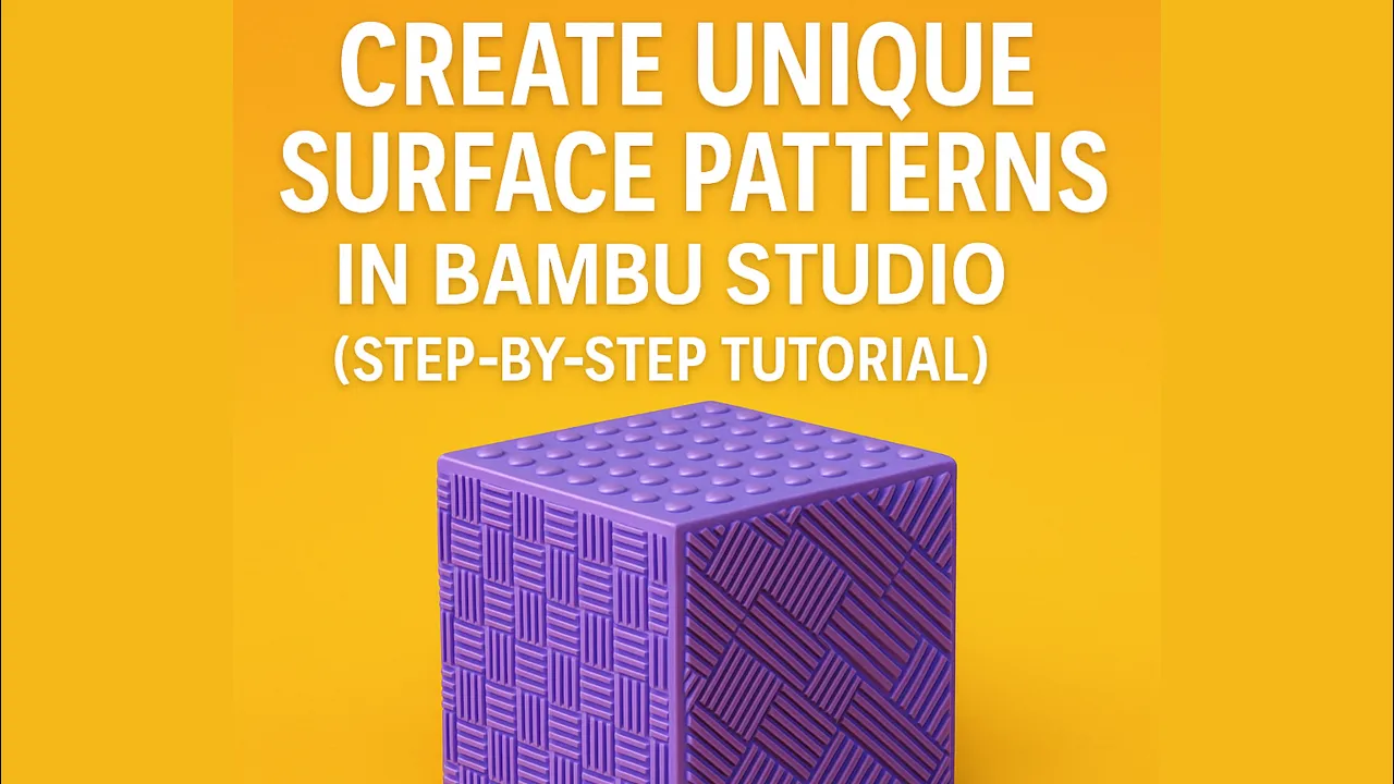 Create Unique Surface Patterns in Bambu Studio (Step-by-Step Tutorial)