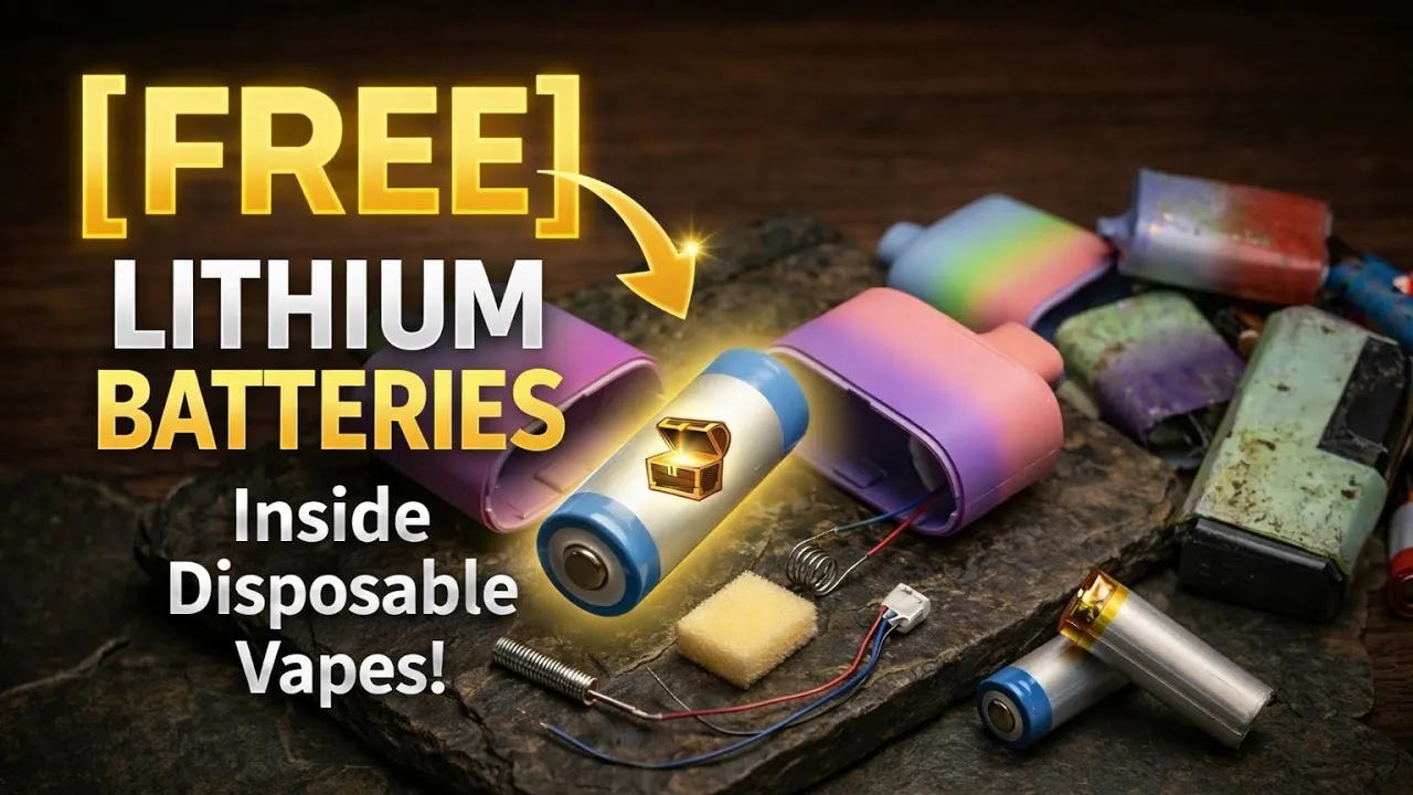 Free Lithium Batteries Inside Disposable Vapes!
