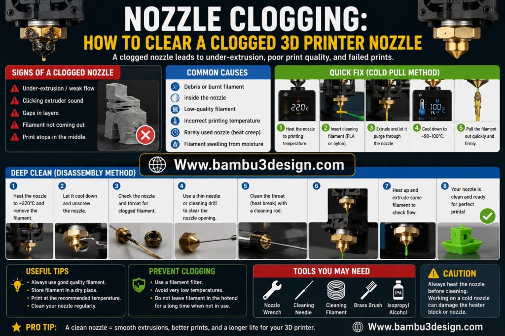 Nozzle Clogging: How to Clear a Clogged 3D Printer Nozzle