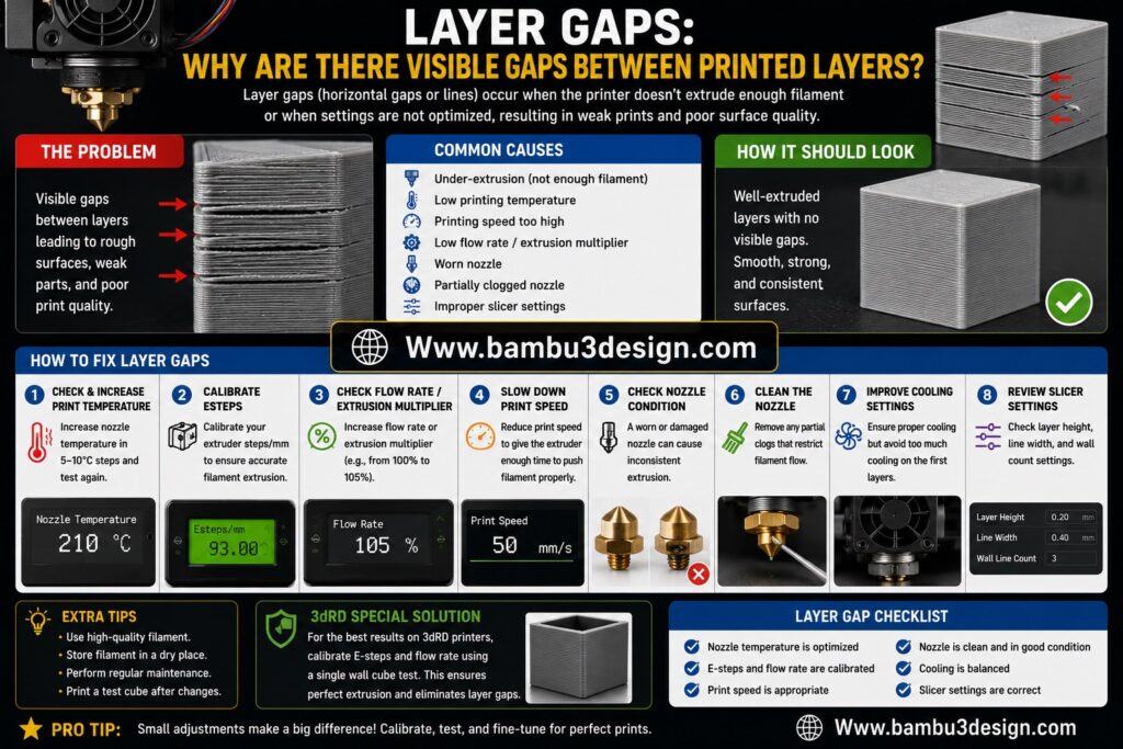 Layer Gaps: Why Are There Visible Gaps Between Printed Layers?
