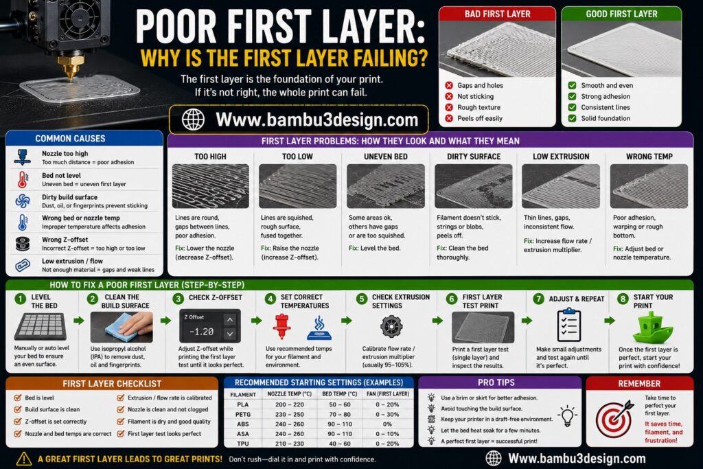 Poor First Layer: Why Is the First Layer Failing?