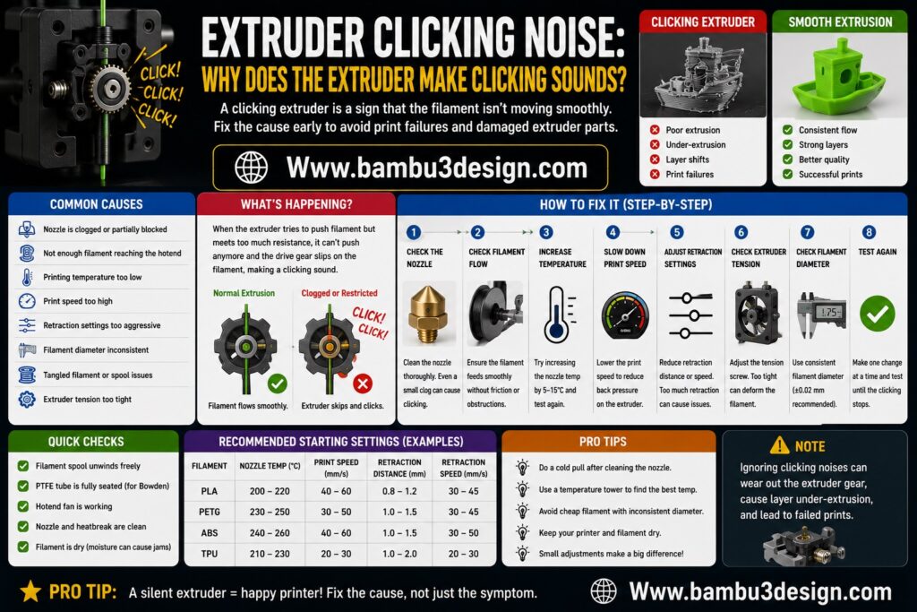 Extruder Clicking Noise: Why Does the Extruder Make Clicking Sounds?
