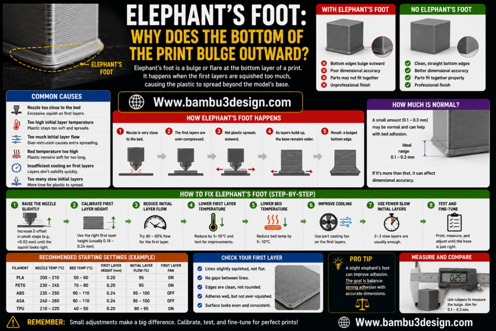 Elephant’s Foot: Why Does the Bottom of the Print Bulge Outward?