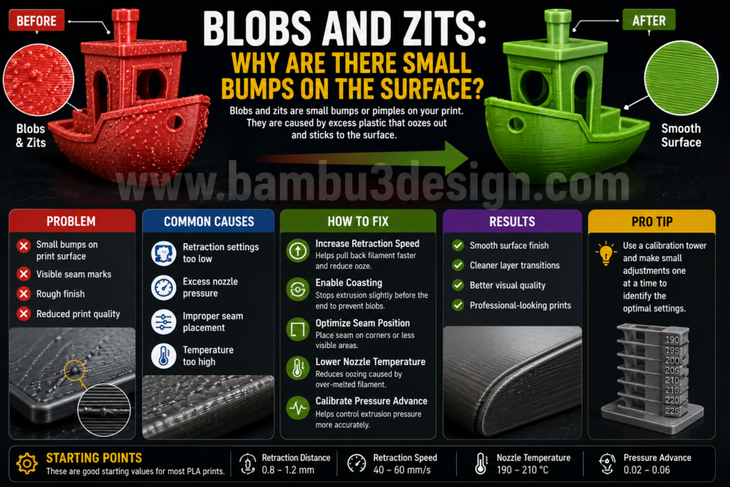 Blobs and Zits: Why Are There Small Bumps on the Surface?