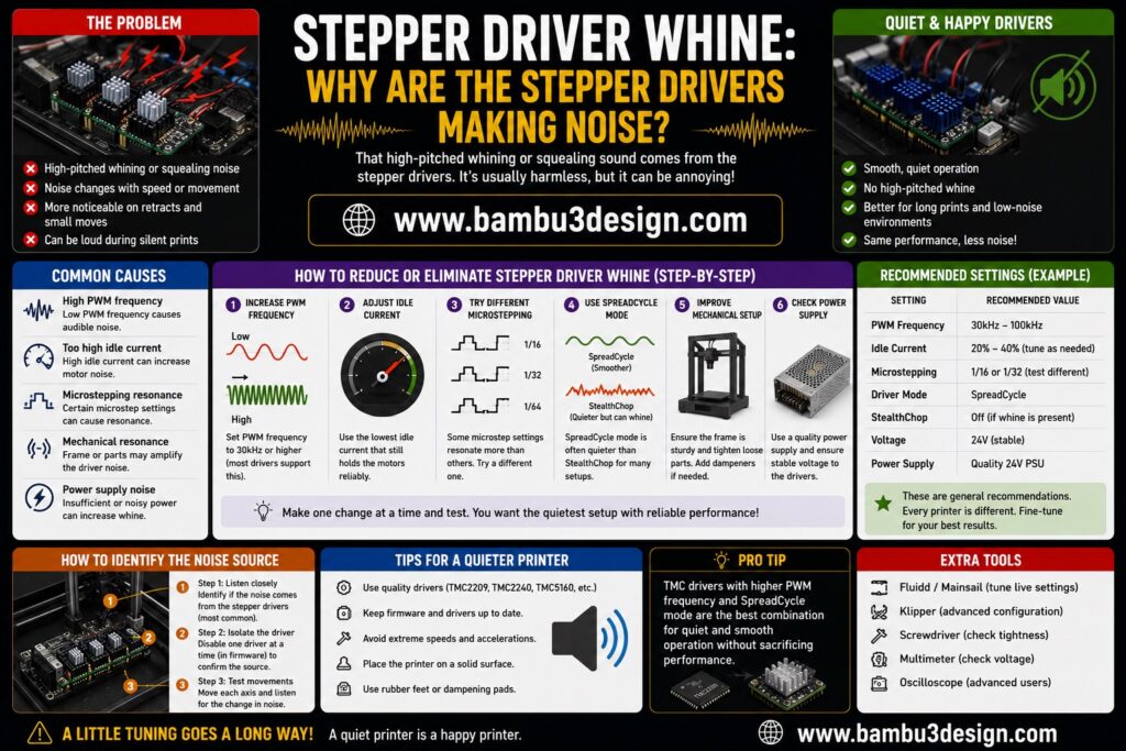 Stepper Driver Whine: Why Are the Stepper Drivers Making Noise?