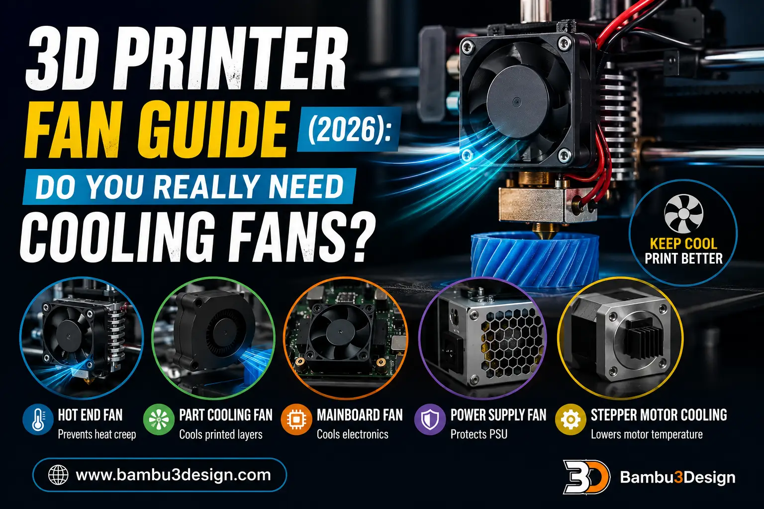 3D Printer Fan Guide (2026): Do You Really Need Cooling Fans?