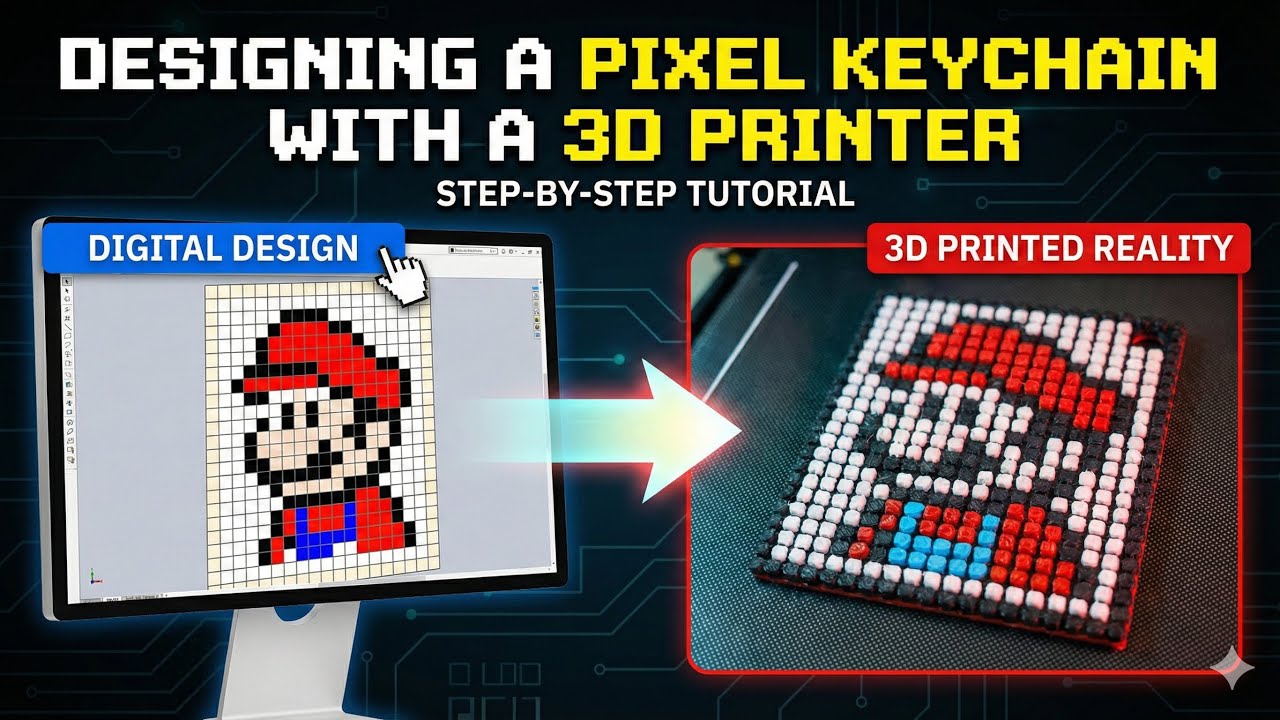 Designing a Pixel Keychain with a 3D Printer
