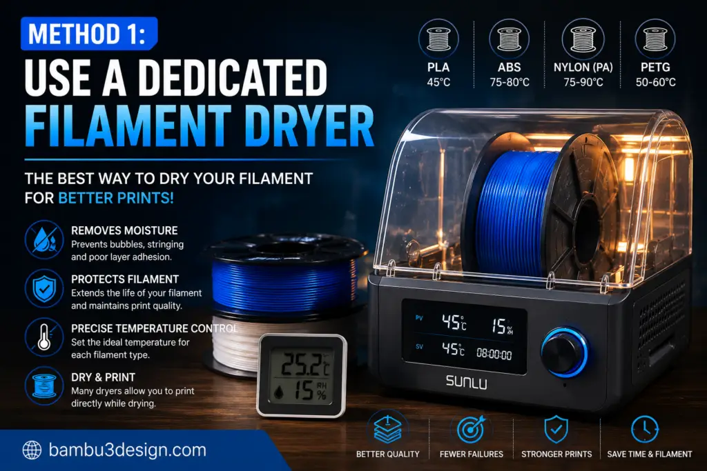 Use a Dedicated Filament Dryer