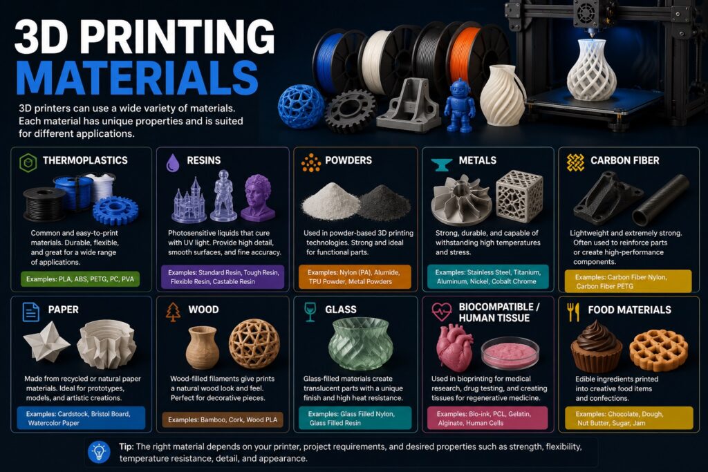 3D printing materials