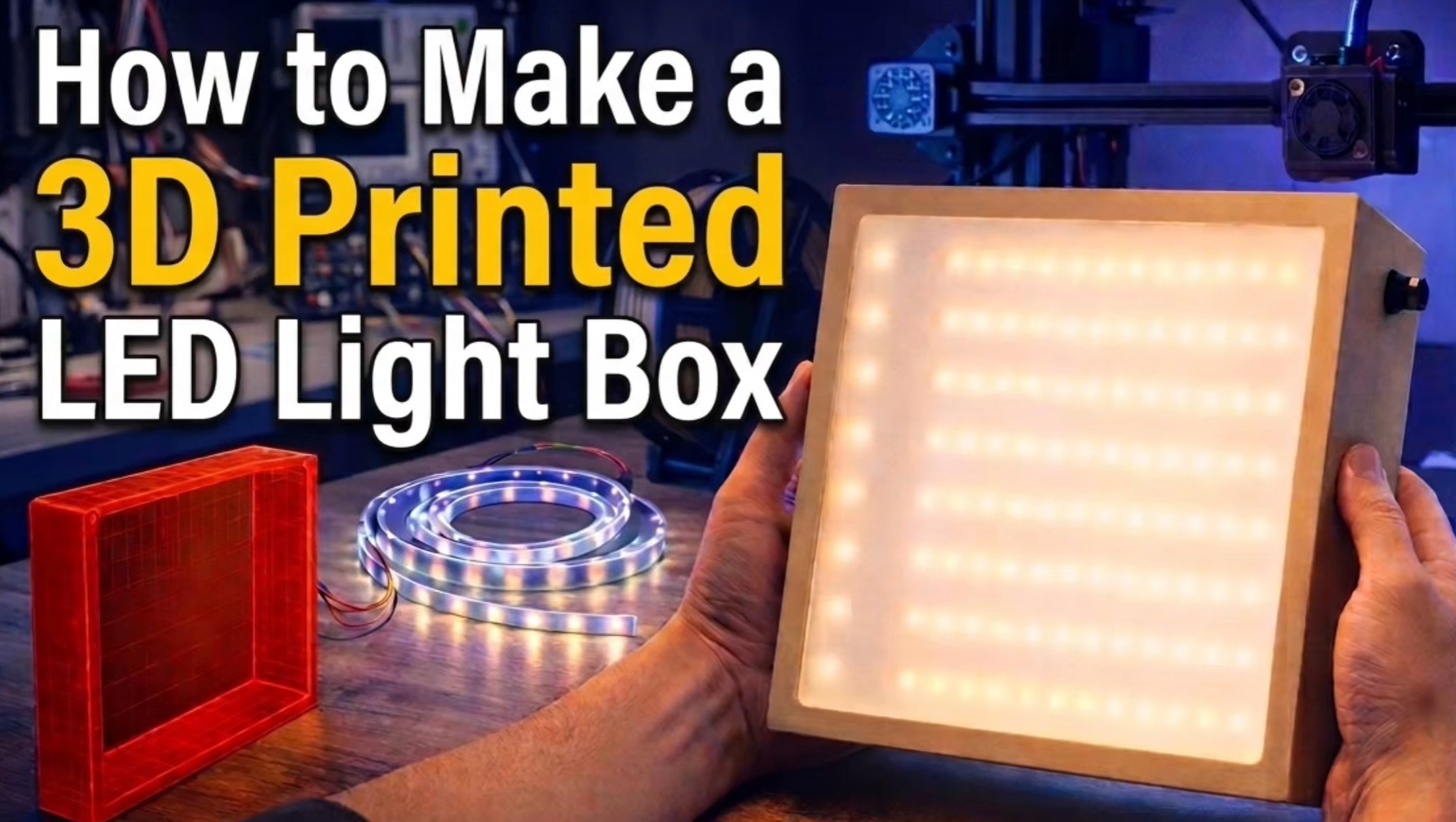 How to make a 3D printed LED light box