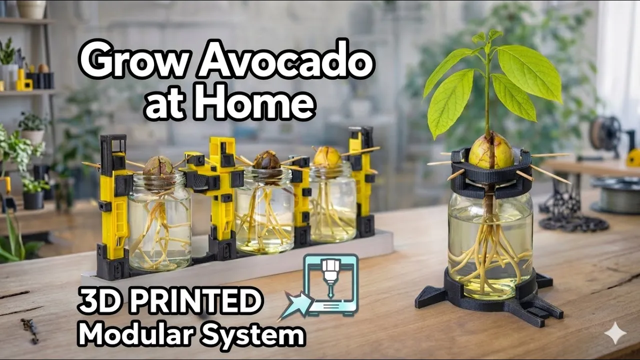 Grow Avocado at Home | 3D Printed Modular Systemic