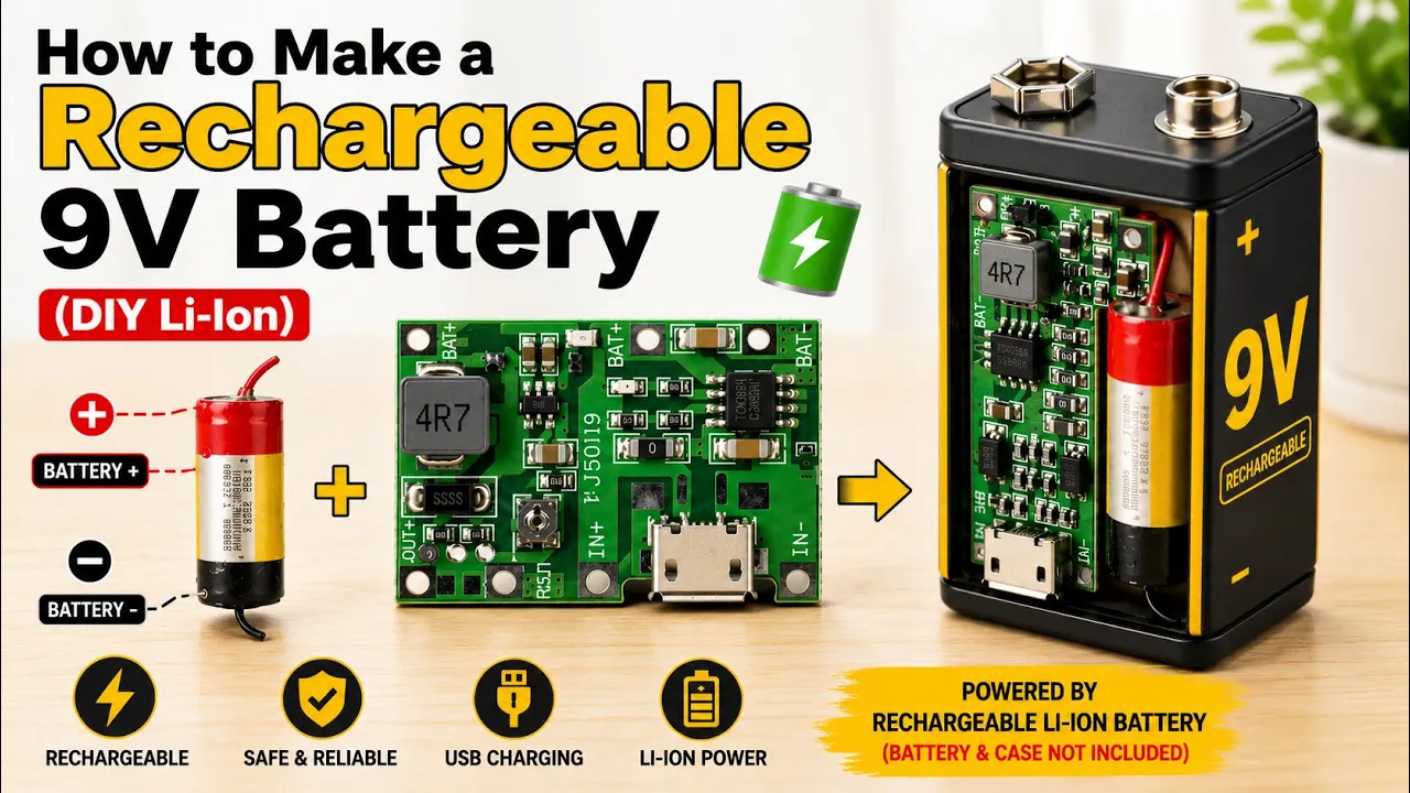 How to Make a Rechargeable 9V Battery (DIY Li-Ion)