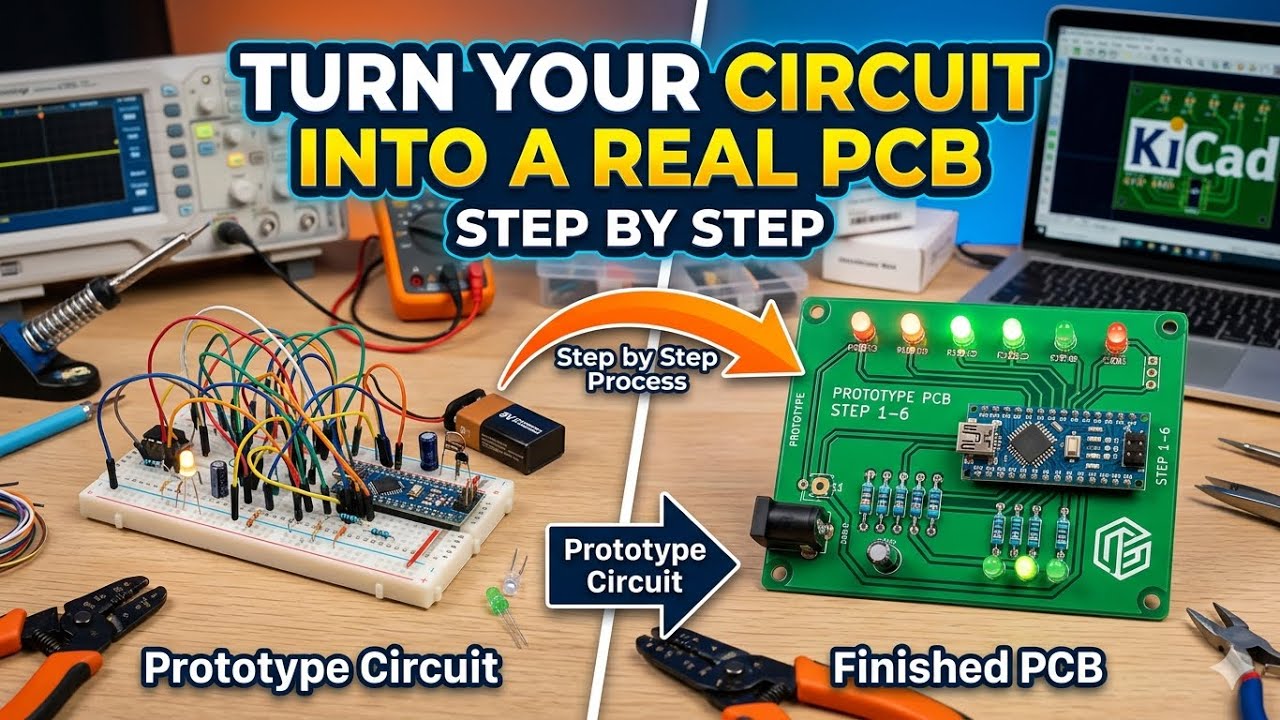 Turn Your Circuit into a Real PCB – Step by Step
