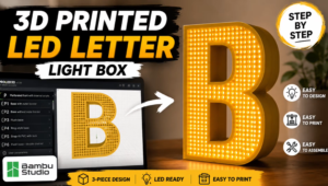 3D Printed LED Letter Light Box (Step by Step)