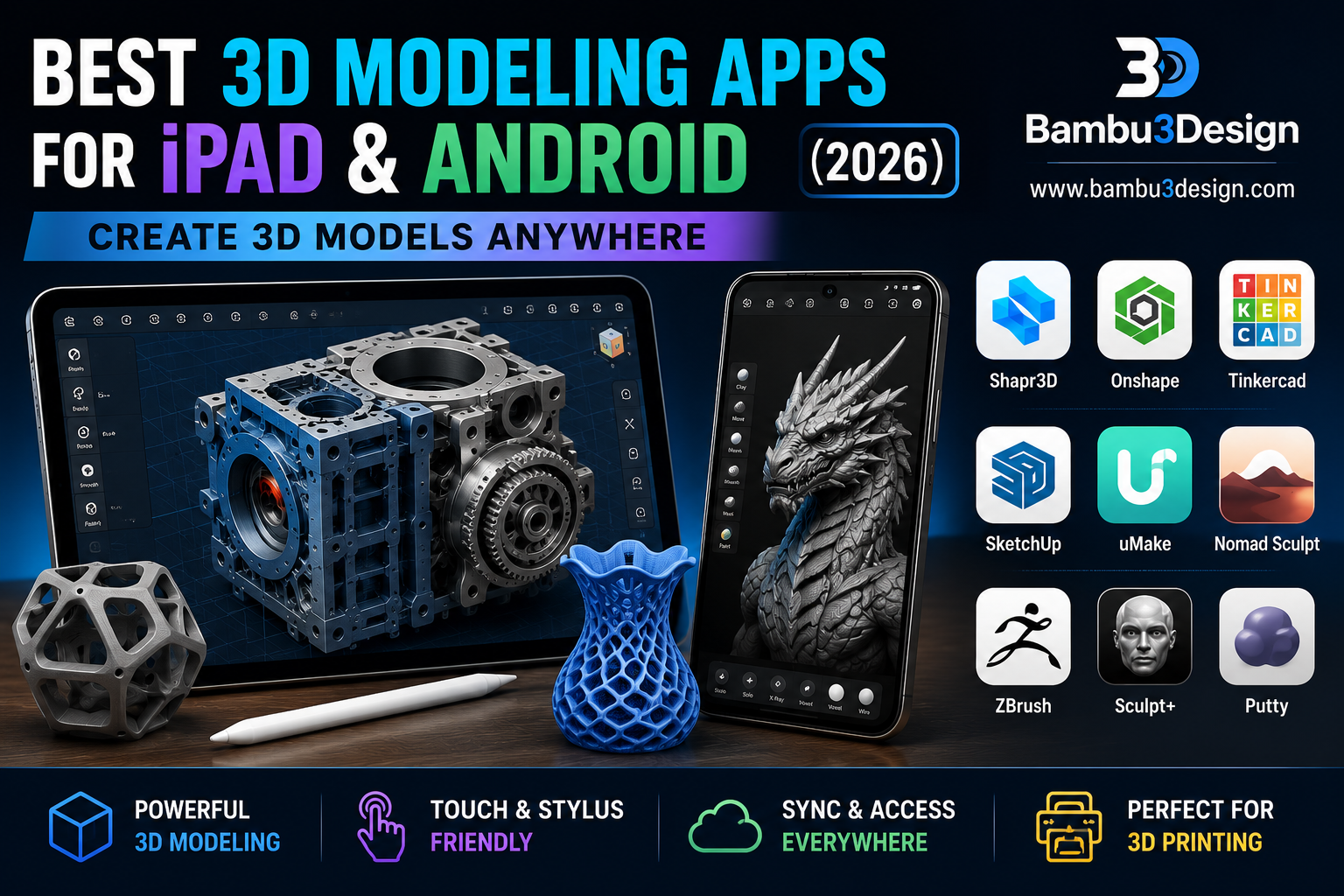 Best 3D Modeling Apps for iPad & Android (2026) Create 3D Models Anywhere