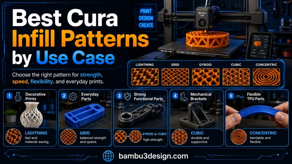 Best Cura Infill Patterns by Use Case