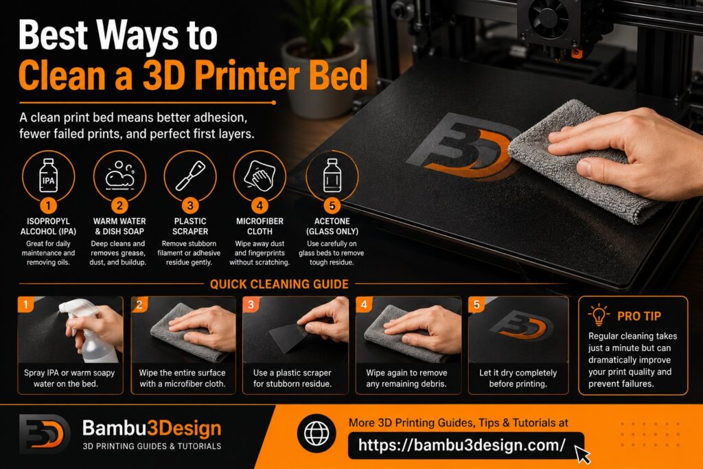 Best Ways to Clean a 3D Printer Bed