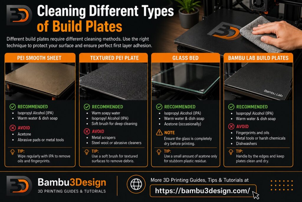 Cleaning Different Types of Build Plates
