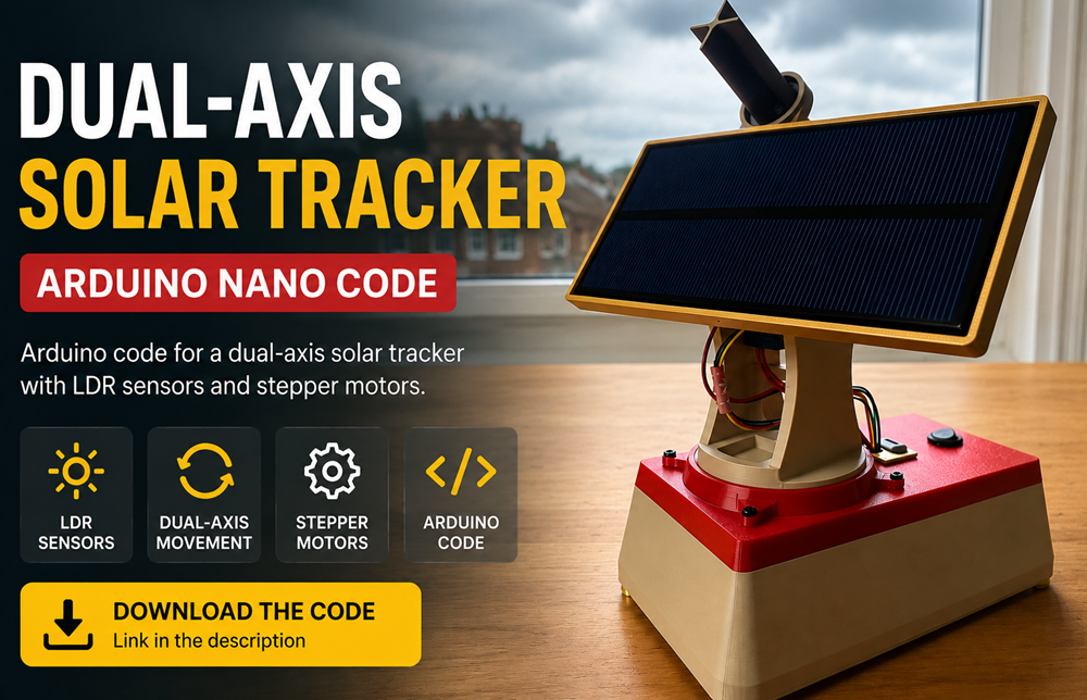 Dual-Axis Solar Tracker – Arduino Nano Code