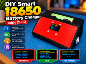 Smart 18650 Battery Charger with OLED